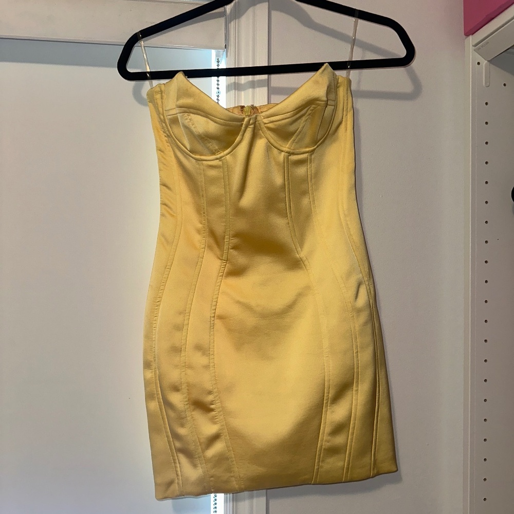Oh Polly corset yellow dress